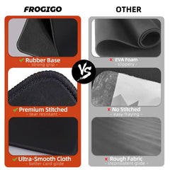 FROGIGO Classic Black Playmat universal compatibility supports all trading card games.