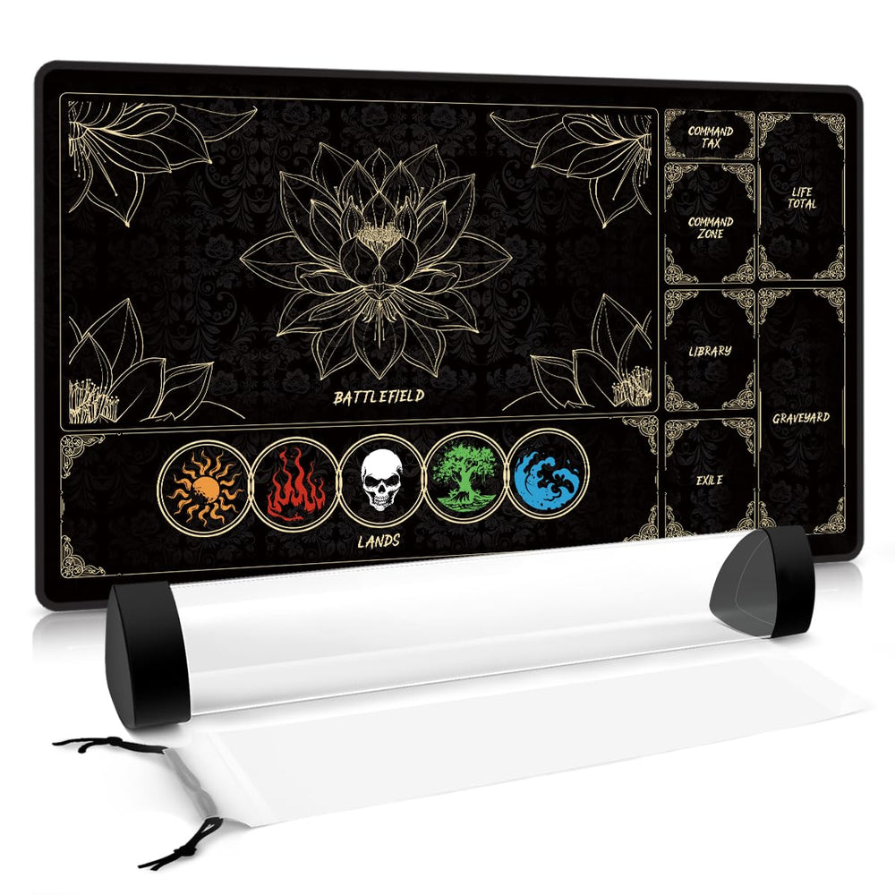 FROGIGO MTG playmat showing lotus-lands layout for organized card placement