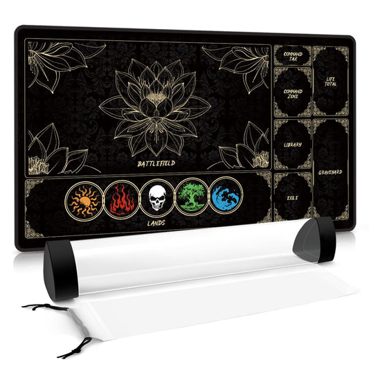 FROGIGO MTG playmat showing lotus-lands layout for organized card placement
