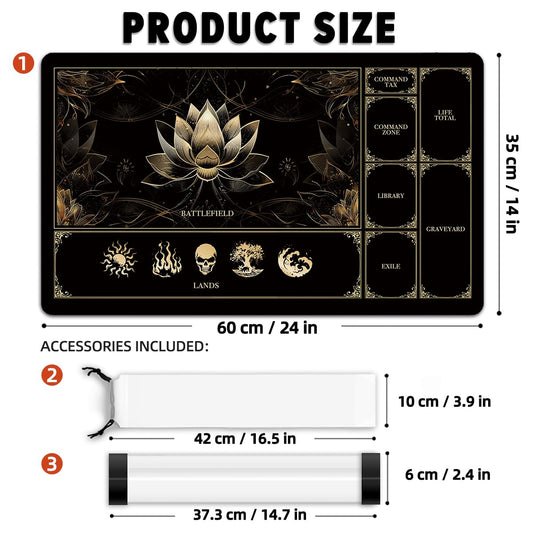 FROGIGO MTG playmat with precision play zones for quick setup.