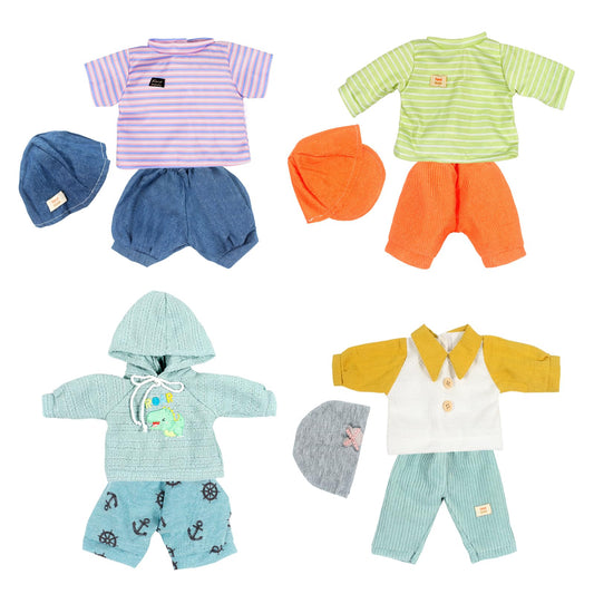 fromeasy four-piece doll clothes sets for 12-16 inch dolls, ready for imaginative play