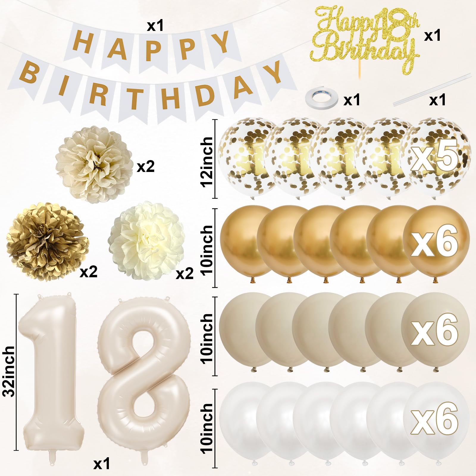 Froova foil number 18 balloon closeup highlights a bold celebratory focal point.