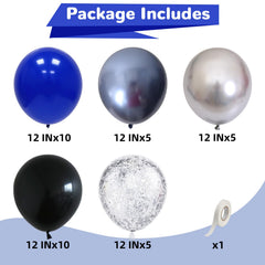 Froova metallic navy blue balloons add a sleek look for celebrations.