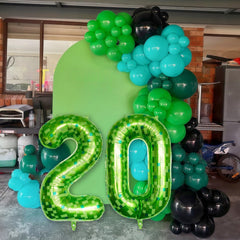 Froova 40-inch pixel zero balloon ready to elevate party visuals when suspended.