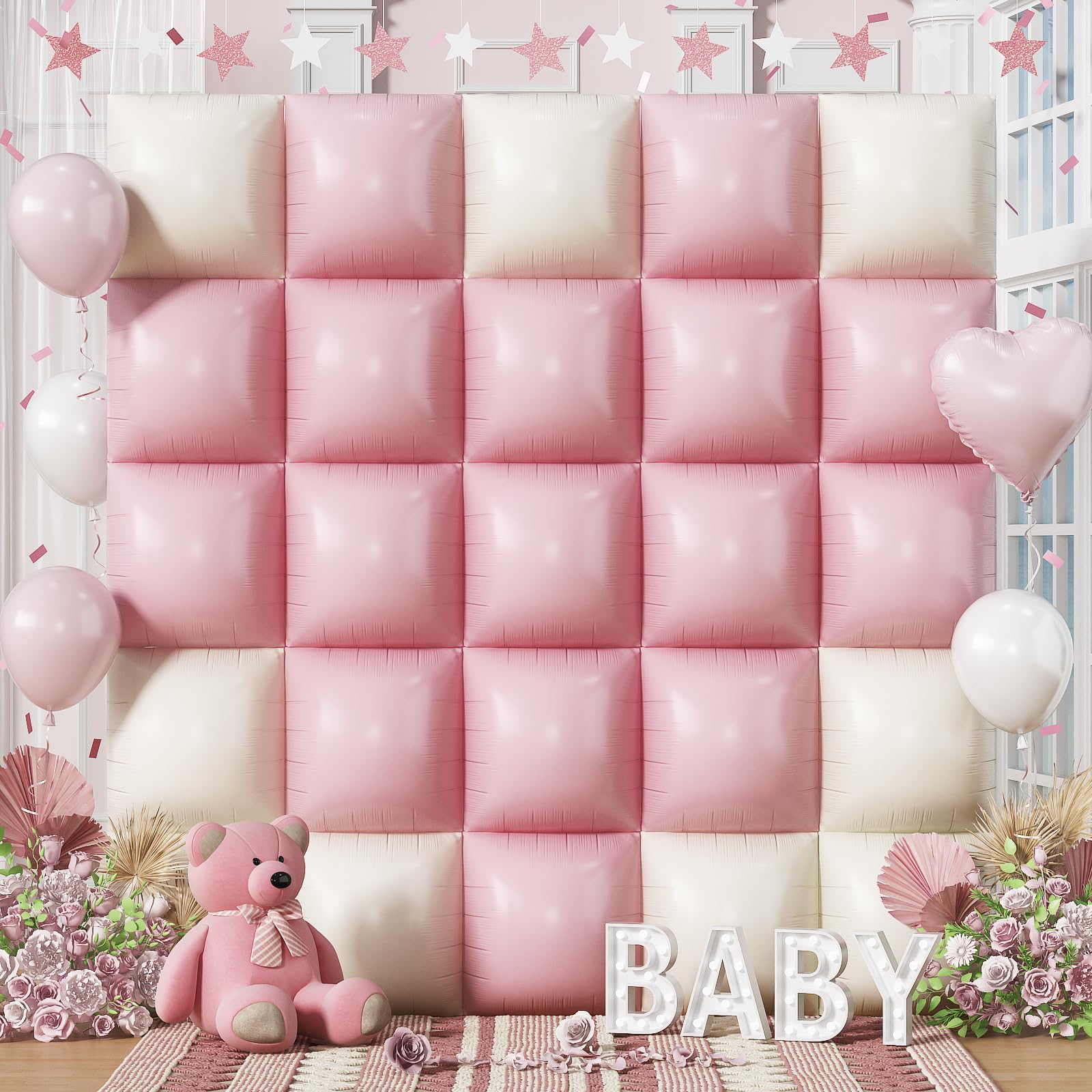 Froova pink cream balloons displayed for birthday celebrations