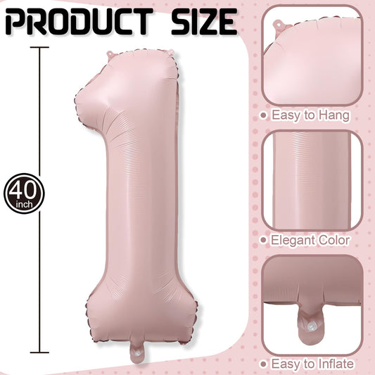 Froova premium Mylar balloon in dusty pink, durable surface for long-lasting decor