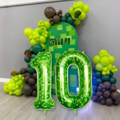 Froova reusable number balloon ready for photos and backdrop use.