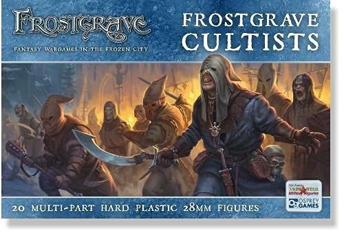 Frostgrave Cultists multipart figures enable unique, interchangeable parts for varied undead crews.