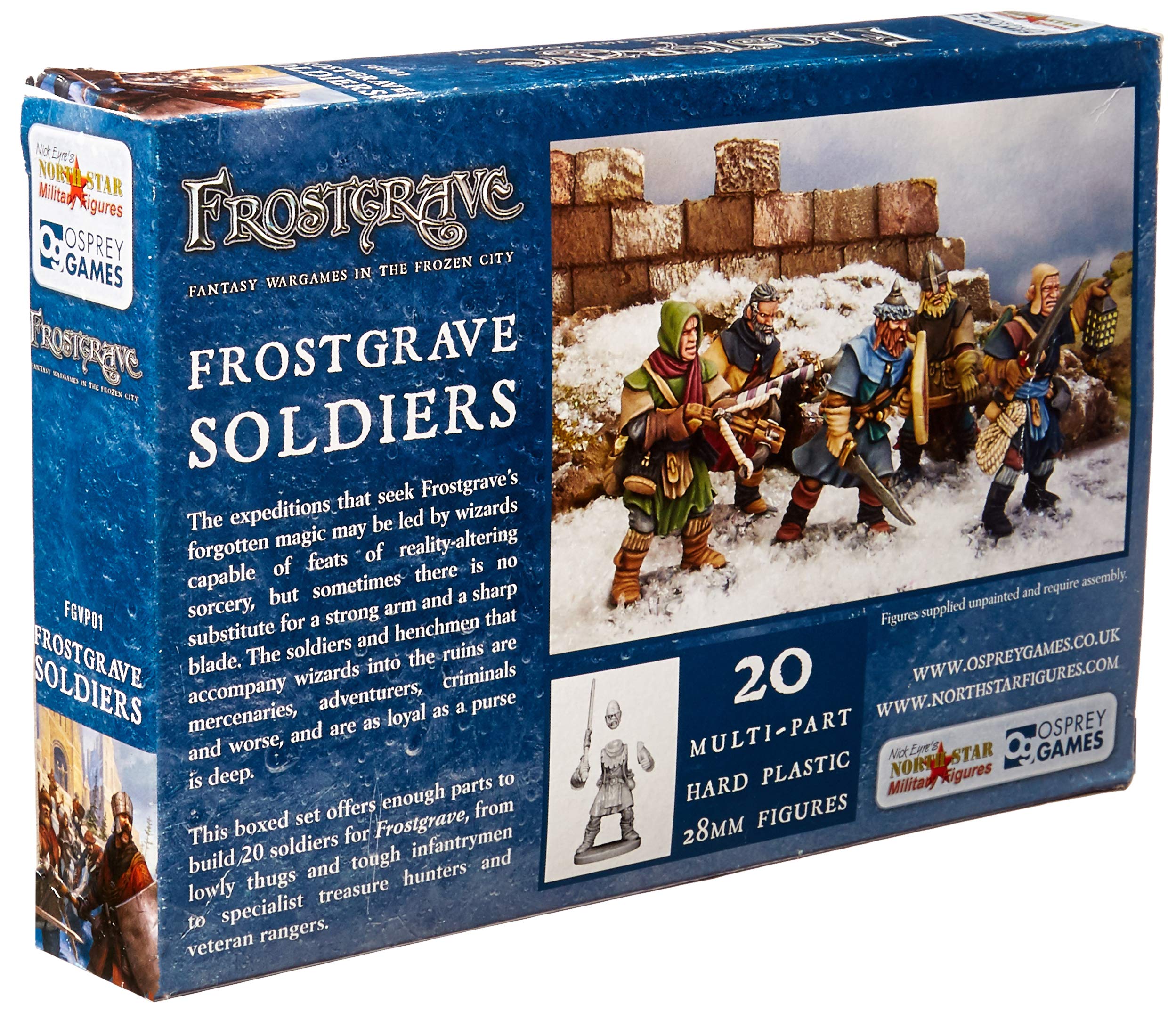 Frostgrave Soldiers weapon variants highlight 100 arms and gear options.