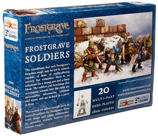 Frostgrave Soldiers weapon variants highlight 100 arms and gear options.