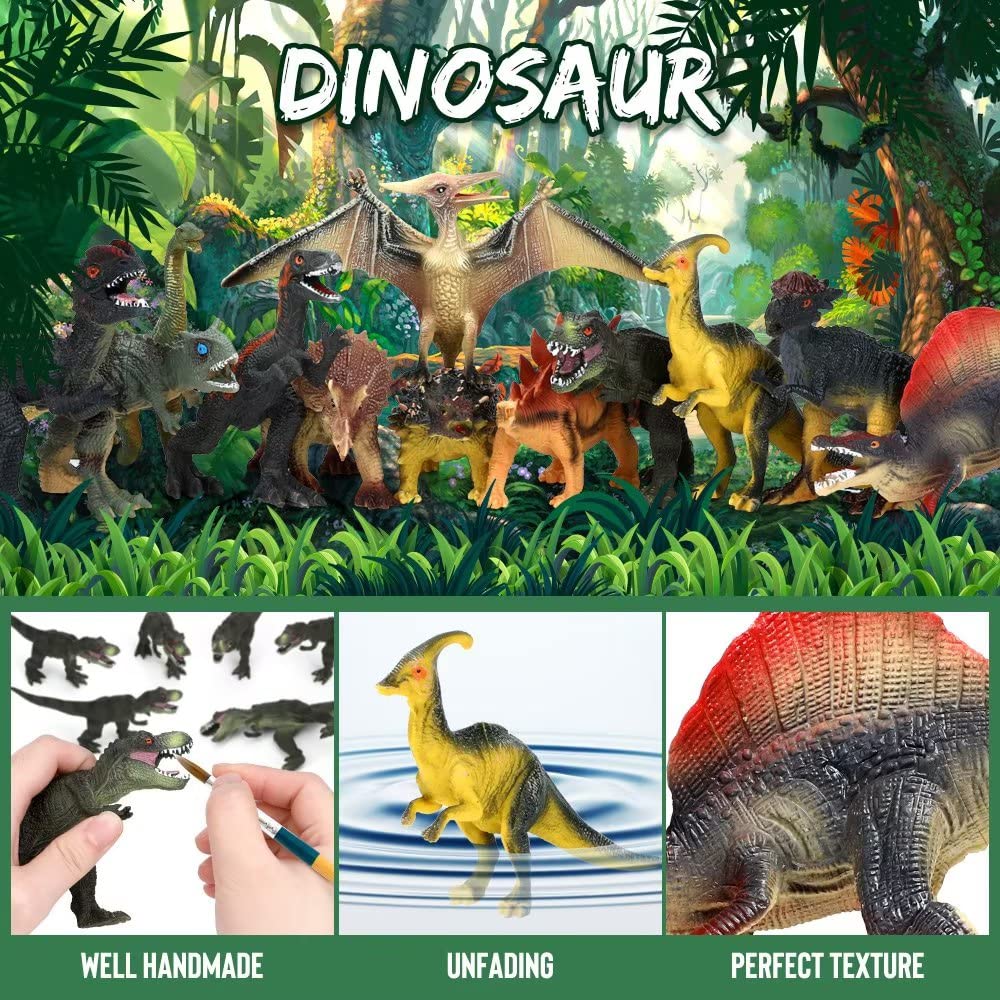 FRUSE dinosaur playset supports screen-free pretend play at parties and home
