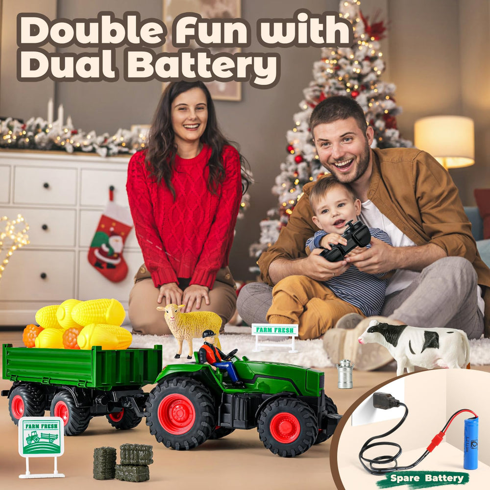 FRUSE dual-battery RC tractor keeps playtime uninterrupted