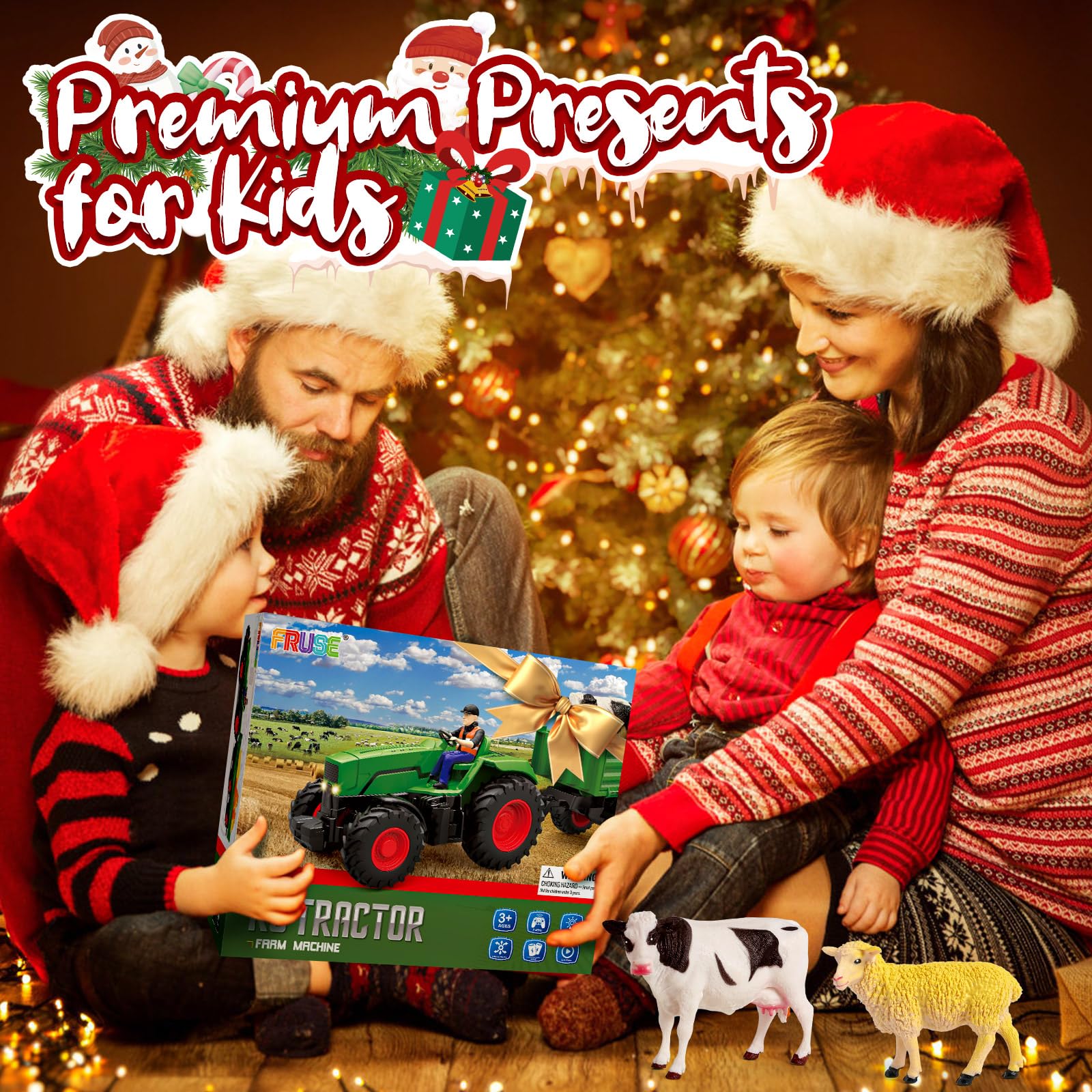 FRUSE durable plastic farm vehicle kit ideal for birthday gifts