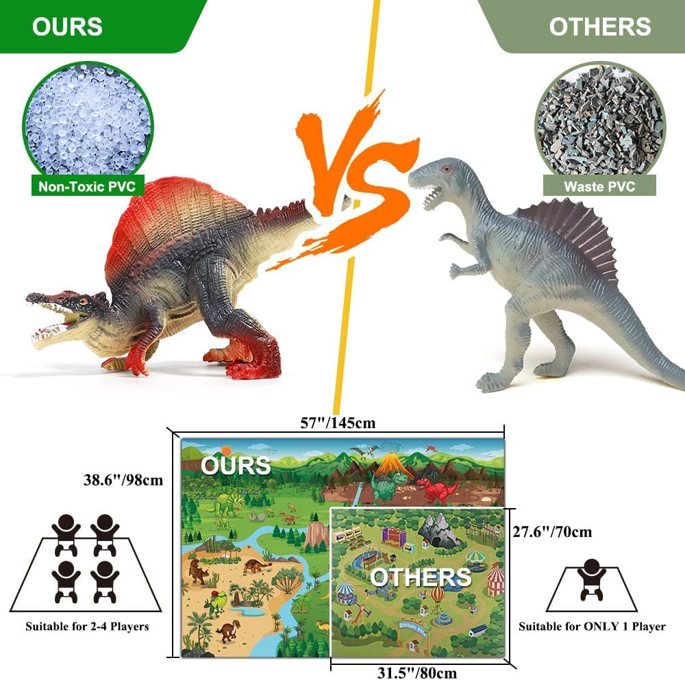 FRUSE Jurassic Ankylosaurus figure for tactile, durable play.