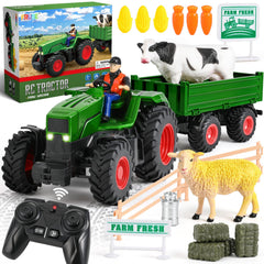 FRUSE remote control tractor toy in front view for dynamic outdoor play