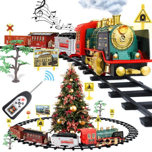FRUSE remote control train with steam engine for kids' imaginative play.