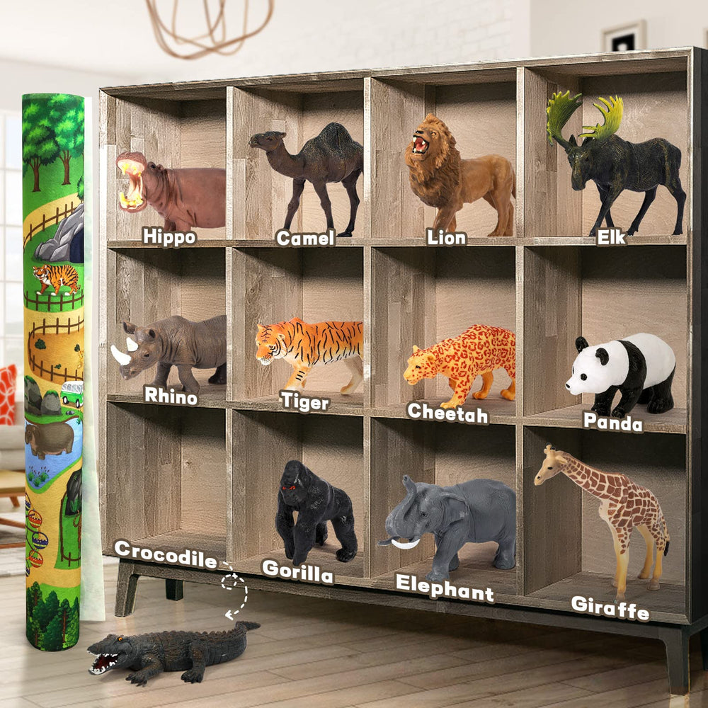 FRUSE safari elephant figurine for creative pretend play and geography basics