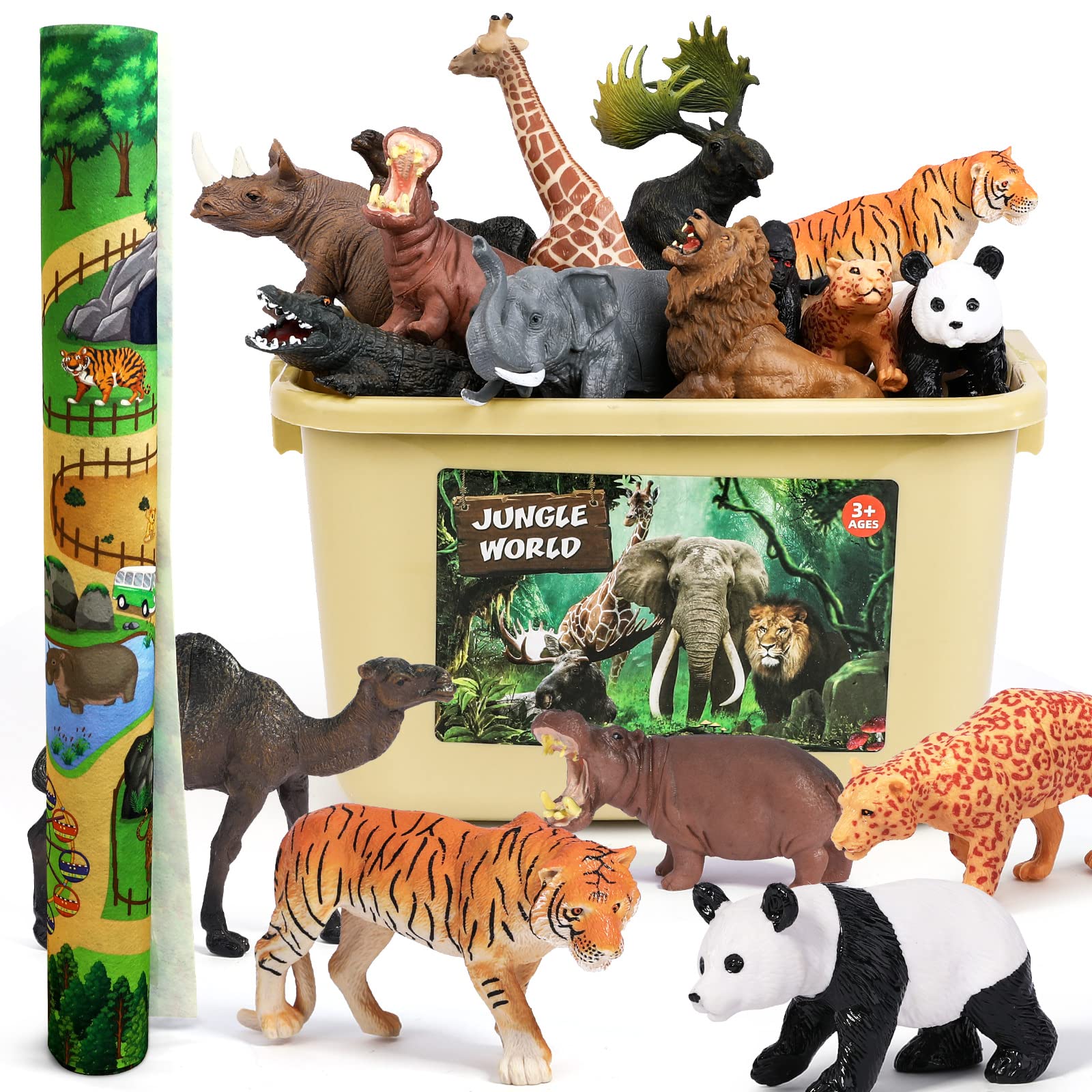 FRUSE safari lion figurine for dynamic jungle play and storytelling