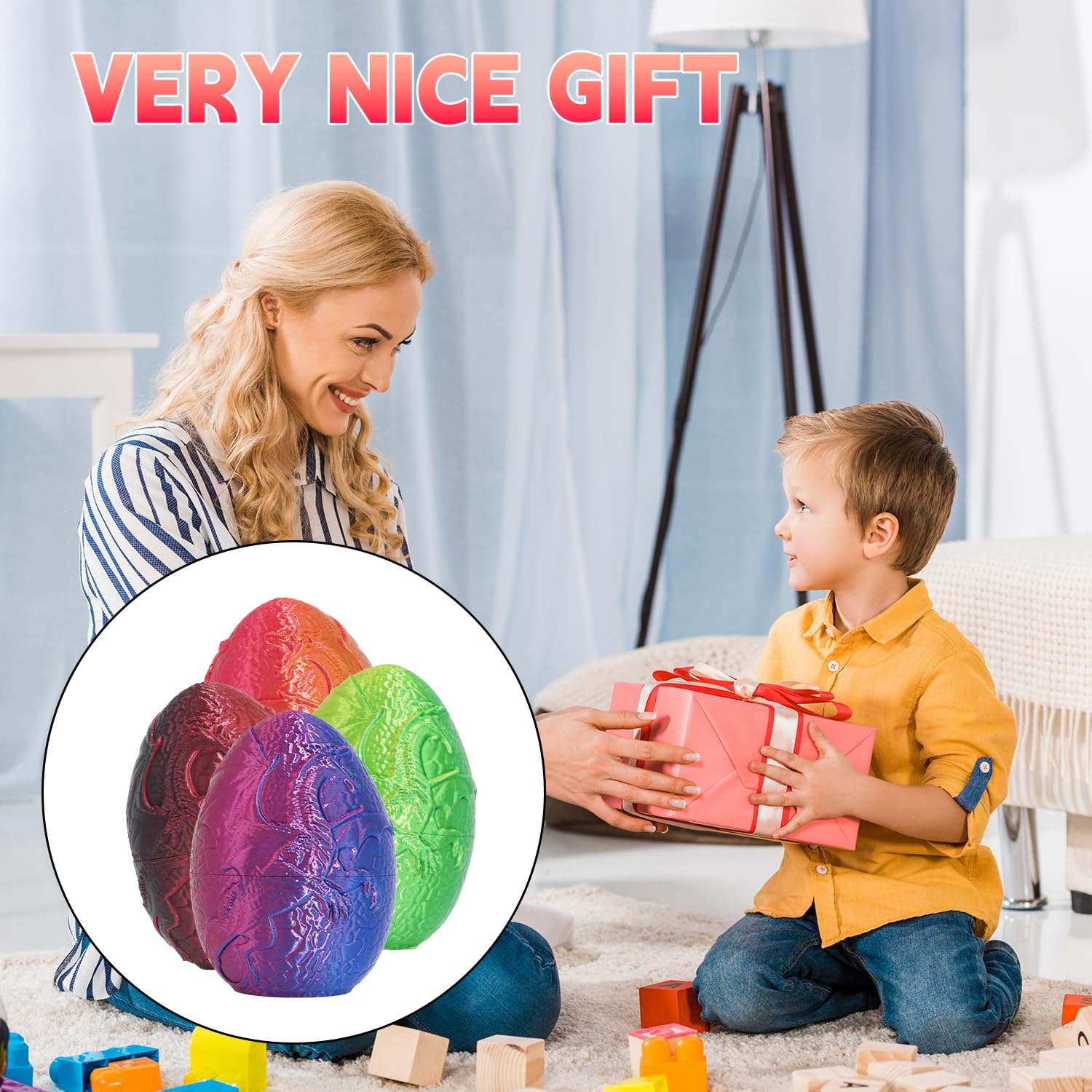 FRVTJS gift-ready packaging makes the dinosaur egg set festival-friendly.