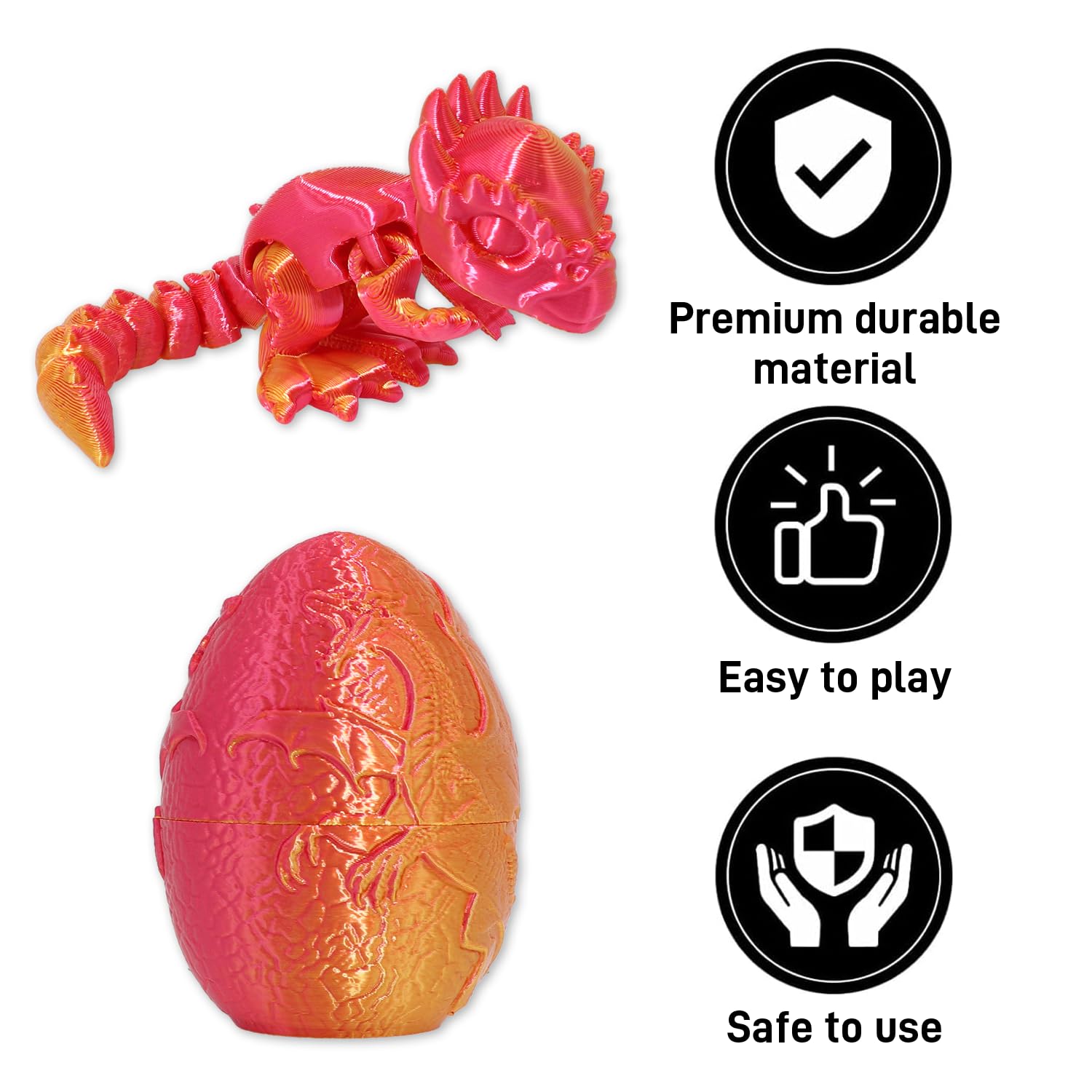 FRVTJS eco-friendly PLA dinosaur egg offers safe, durable toy material.