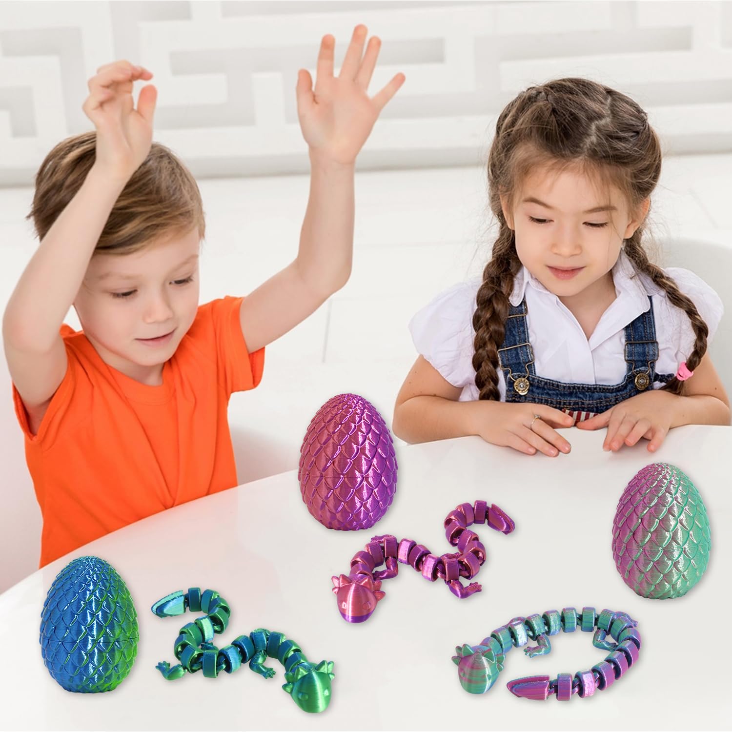 FRVTJS Multicolor egg pack highlights varied colors for collection and creative play.