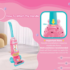 FS Kids Vacuum Toy pink color adds cheerful aesthetic for little shoppers