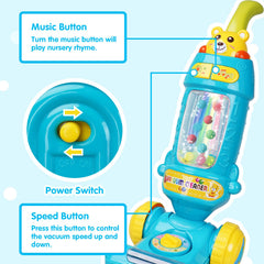 FS kids vacuum encourages sharing during group pretend chores.