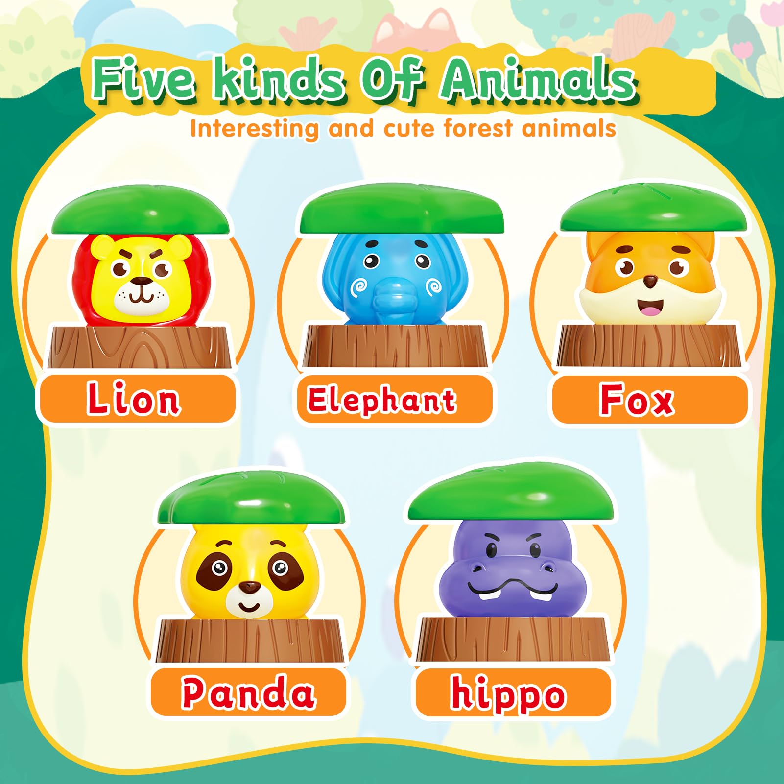 FS Pop Up Toy fox button inviting interactive play and sensory delight