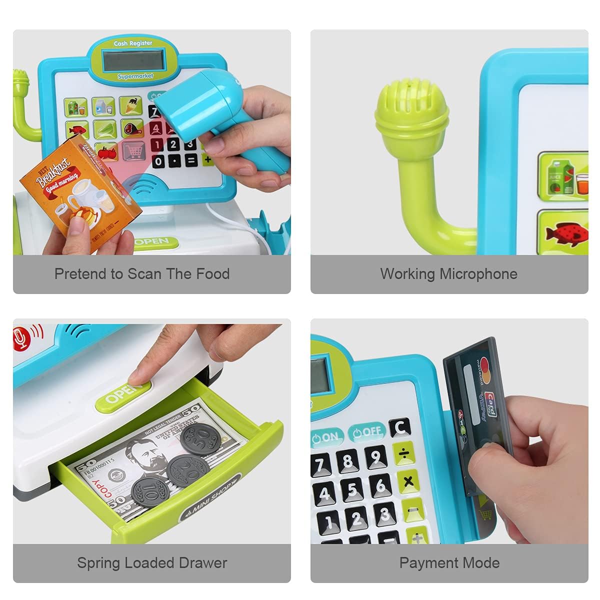 FS Pretend Checkout Scanner enhances interactive shopping role-play.