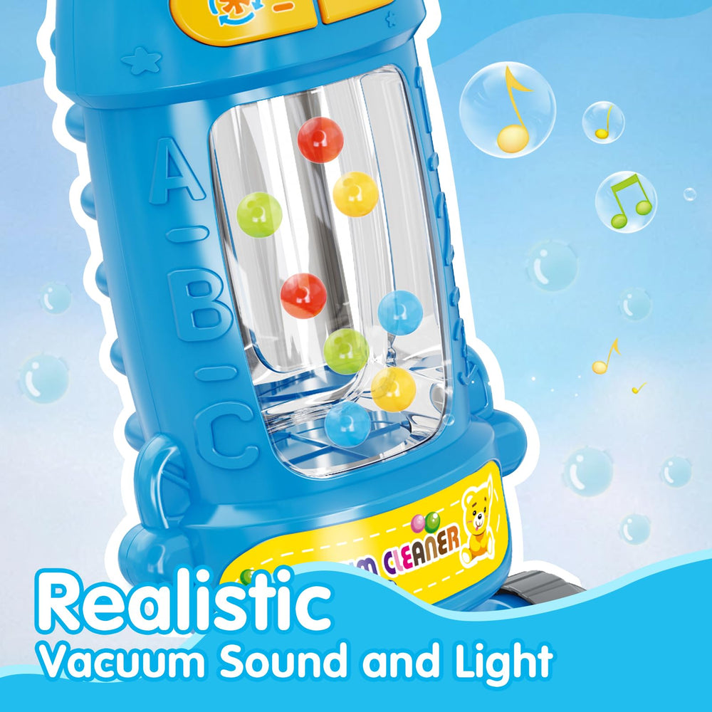 FS Toddler Vacuum Toy tilting motion enhances pretend cleaning