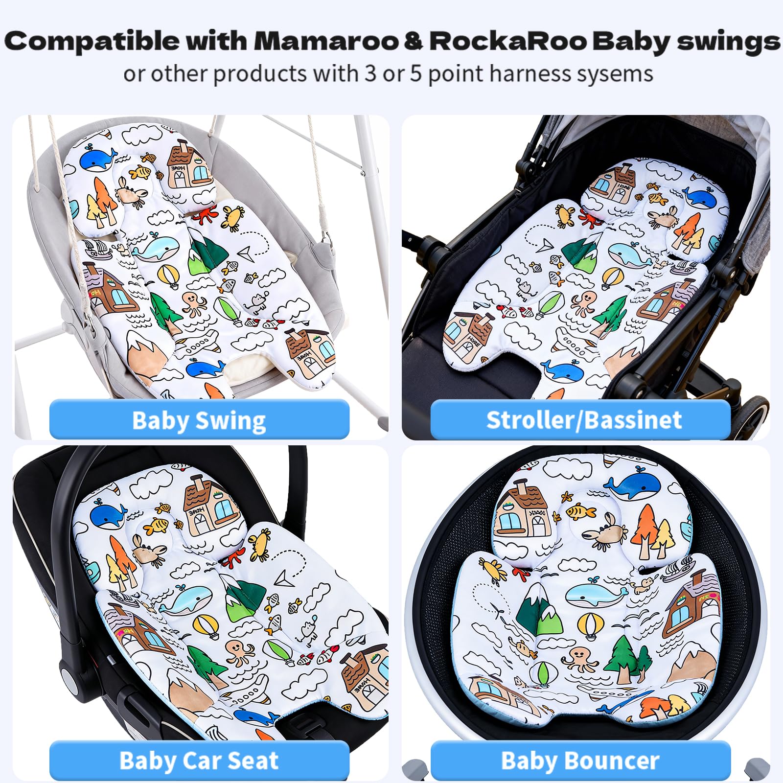 FSINWV replacement-ball-mirror offers reflective sensory engagement for baby.