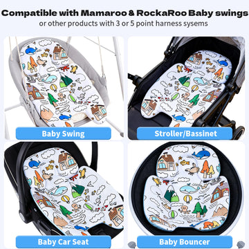 FSINWV replacement-ball-mirror offers reflective sensory engagement for baby.
