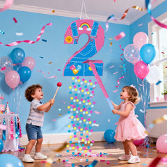 Fsnjcz pink birthday decoration set for girls and boys parties.