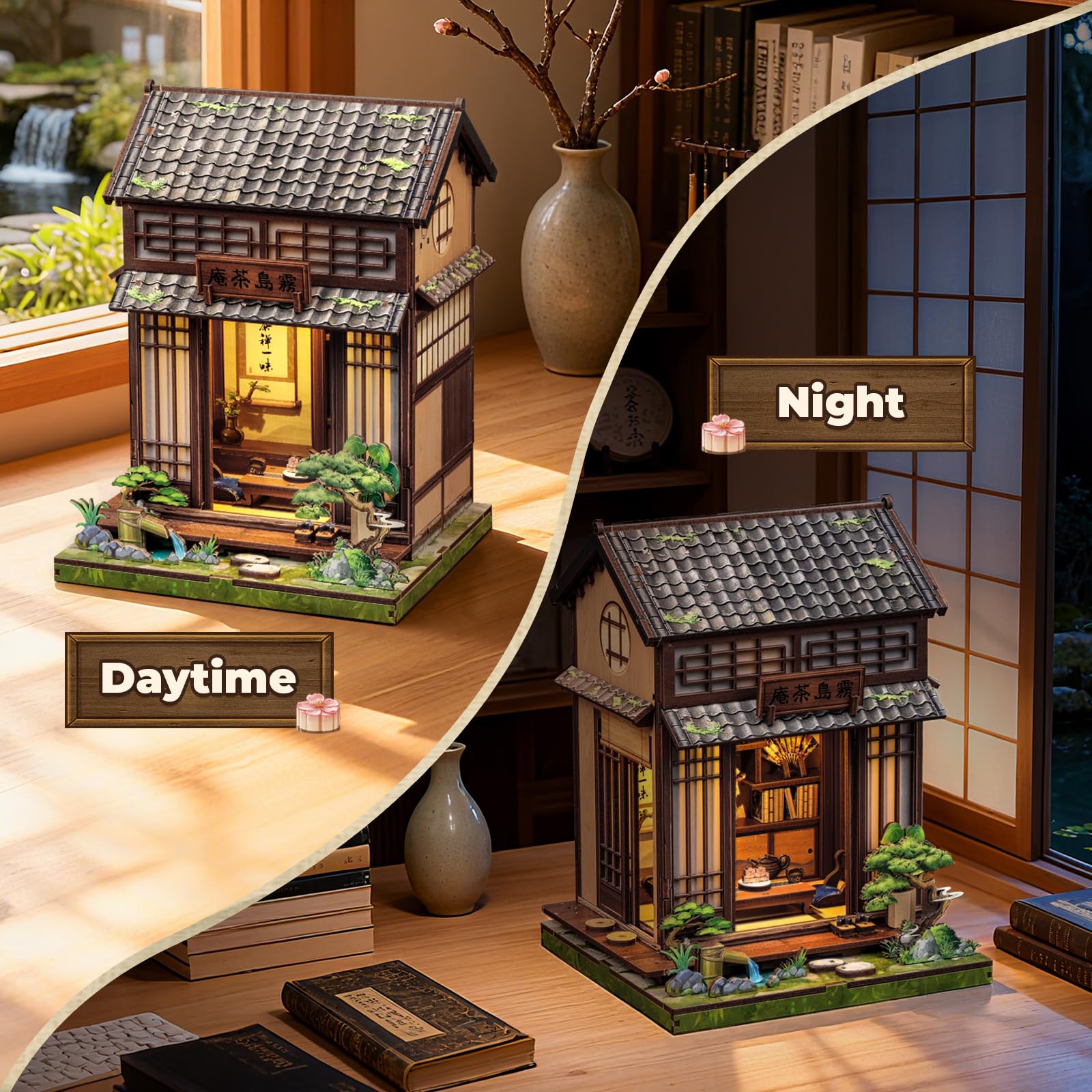 Fsolis Book Nook assembly guide pieces help beginners complete the kit.