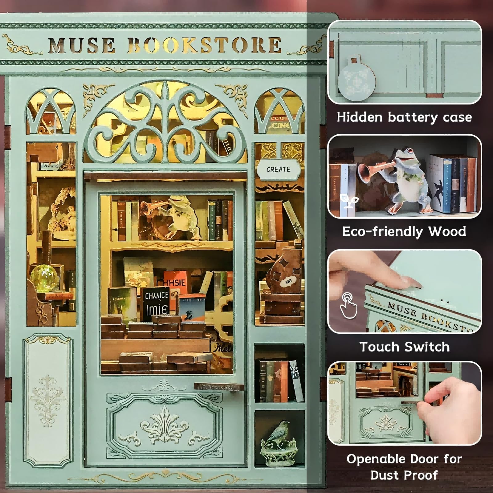 Fsolis Book Nook Kit assembly for beginners supporting a mindful craft project