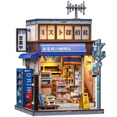 Fsolis Book Nook Kit convenience-store front enhances bookshelf display.