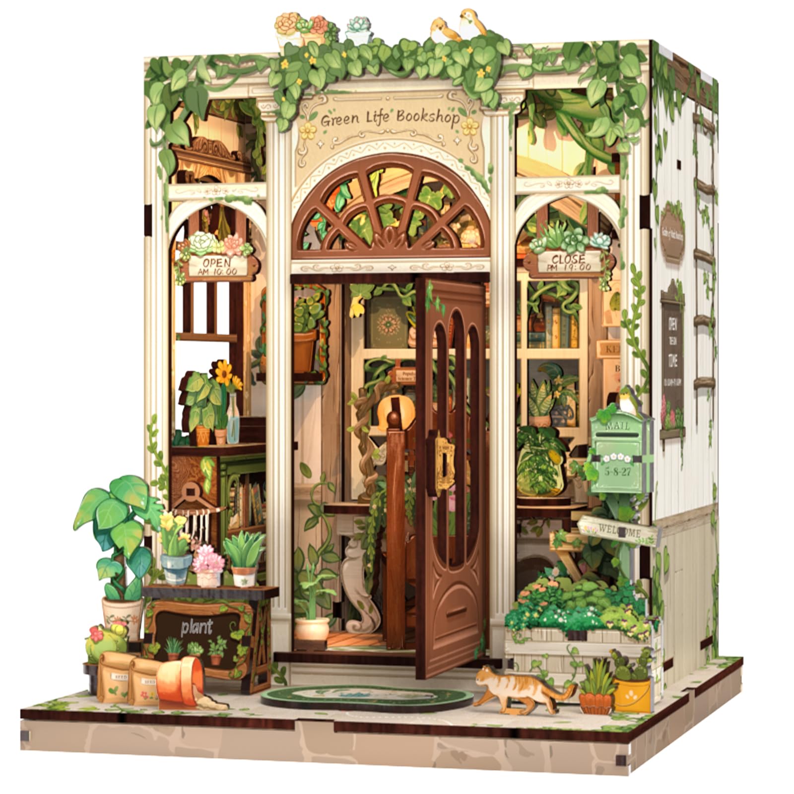 Fsolis Book Nook Kit by Green Life Bookshop, easy assembly with laser-cut pieces.