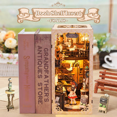 Fsolis Book Nook Kit featuring LED light and dust cover for ambiance