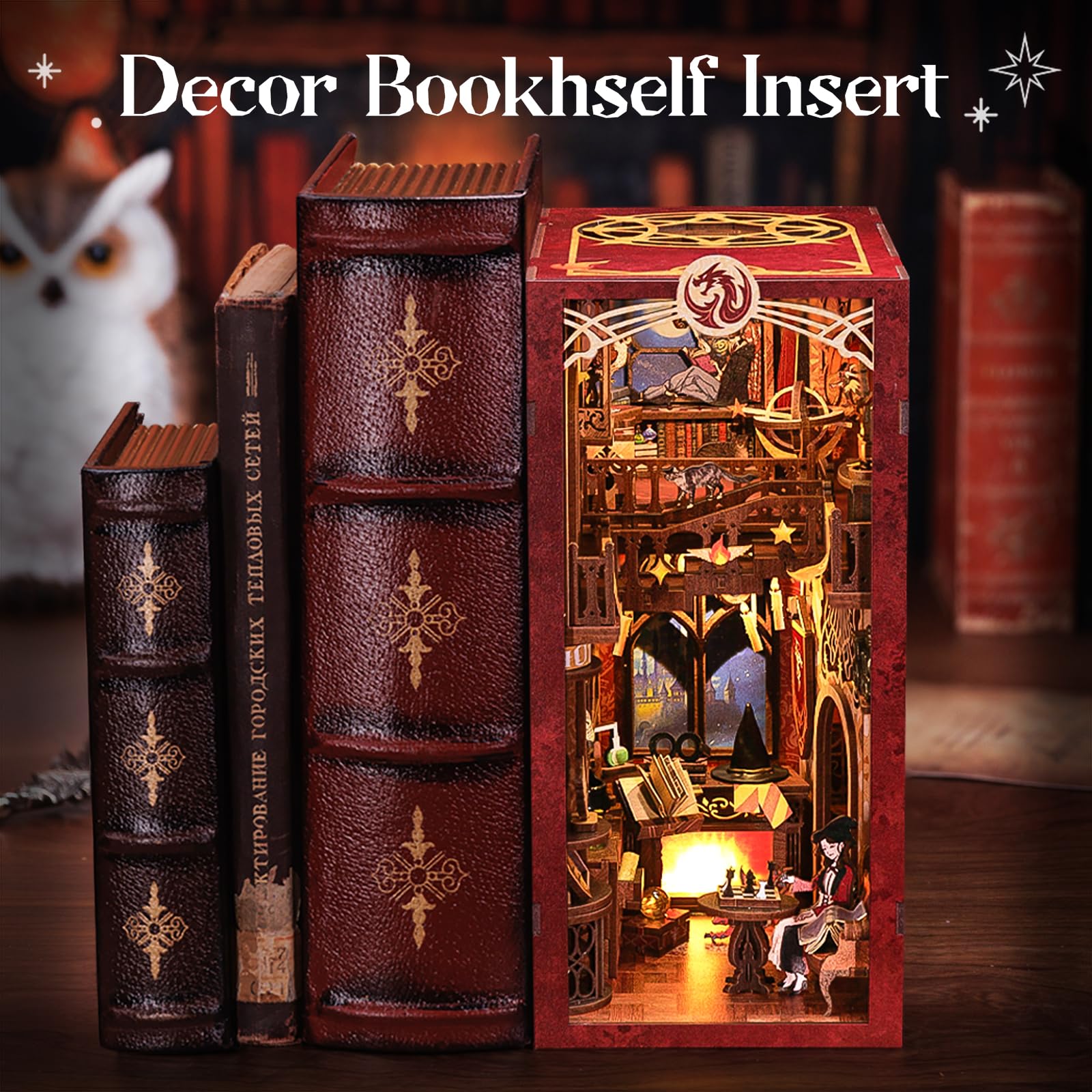 Fsolis Book Nook Kit LED lighting adds ambient glow to the nook