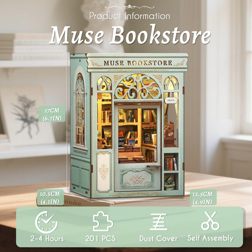 Fsolis Book Nook Kit miniature books and utensils for authentic detail