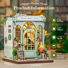 Fsolis Book Nook Kit miniature Paris scene invites relaxing assembly for adults