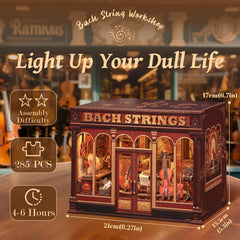 Fsolis Book Nook Kit open-scene showcases a charming decorative miniature