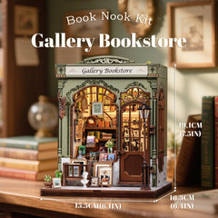 Fsolis Book Nook Kit pieces—pre-cut parts for easy beginner assembly.