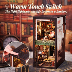 Fsolis Book Nook Kit on a bookshelf as enchanting decor insert