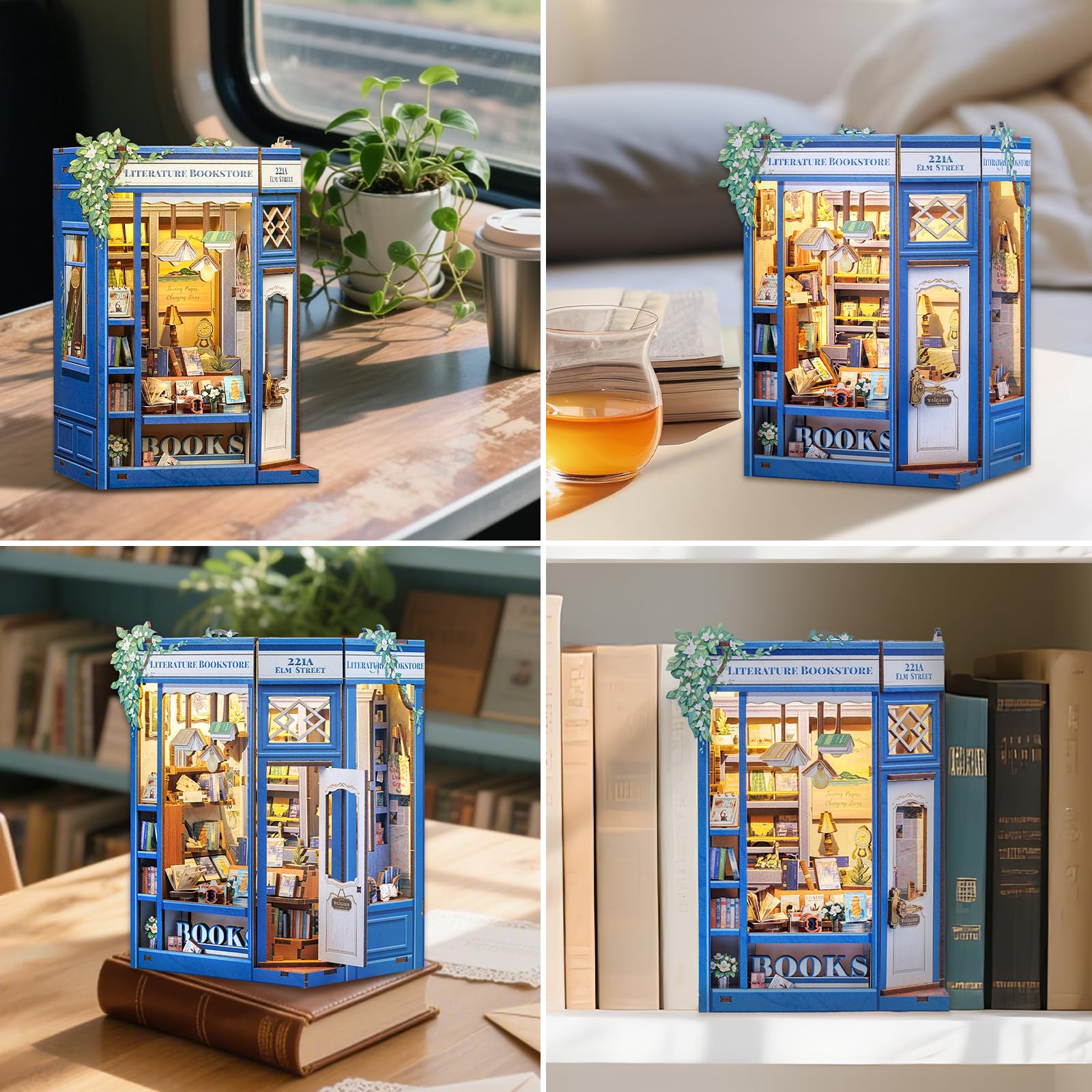 Fsolis Book Nook Kit shelf scene ideal for desk display