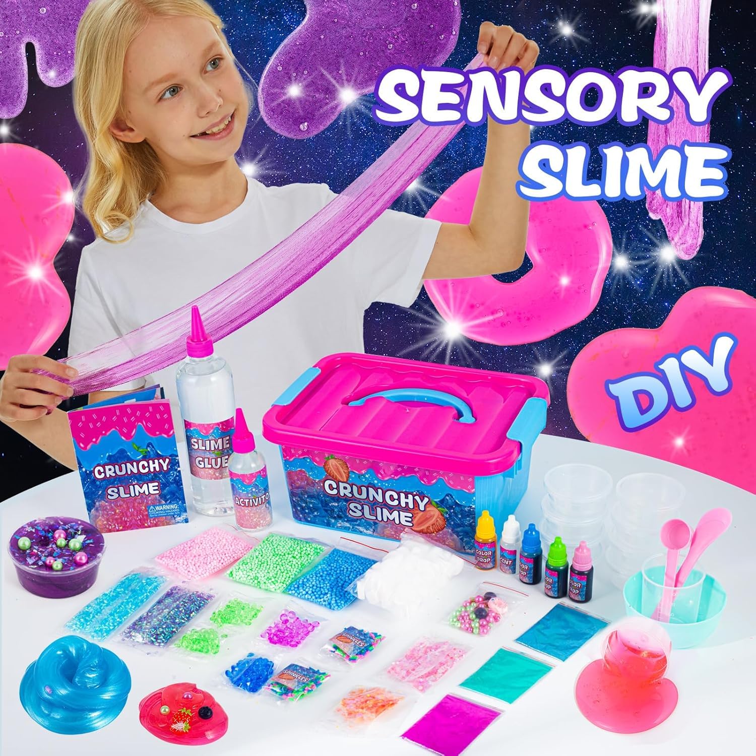 fsutvitg Foam and jelly cube slime textures for tactile play