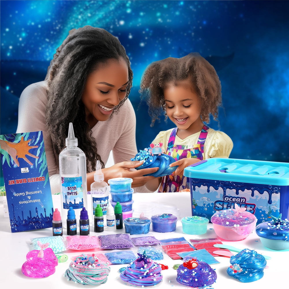 fsutvitg ocean slime kit crafting session with kids creating colorful slime
