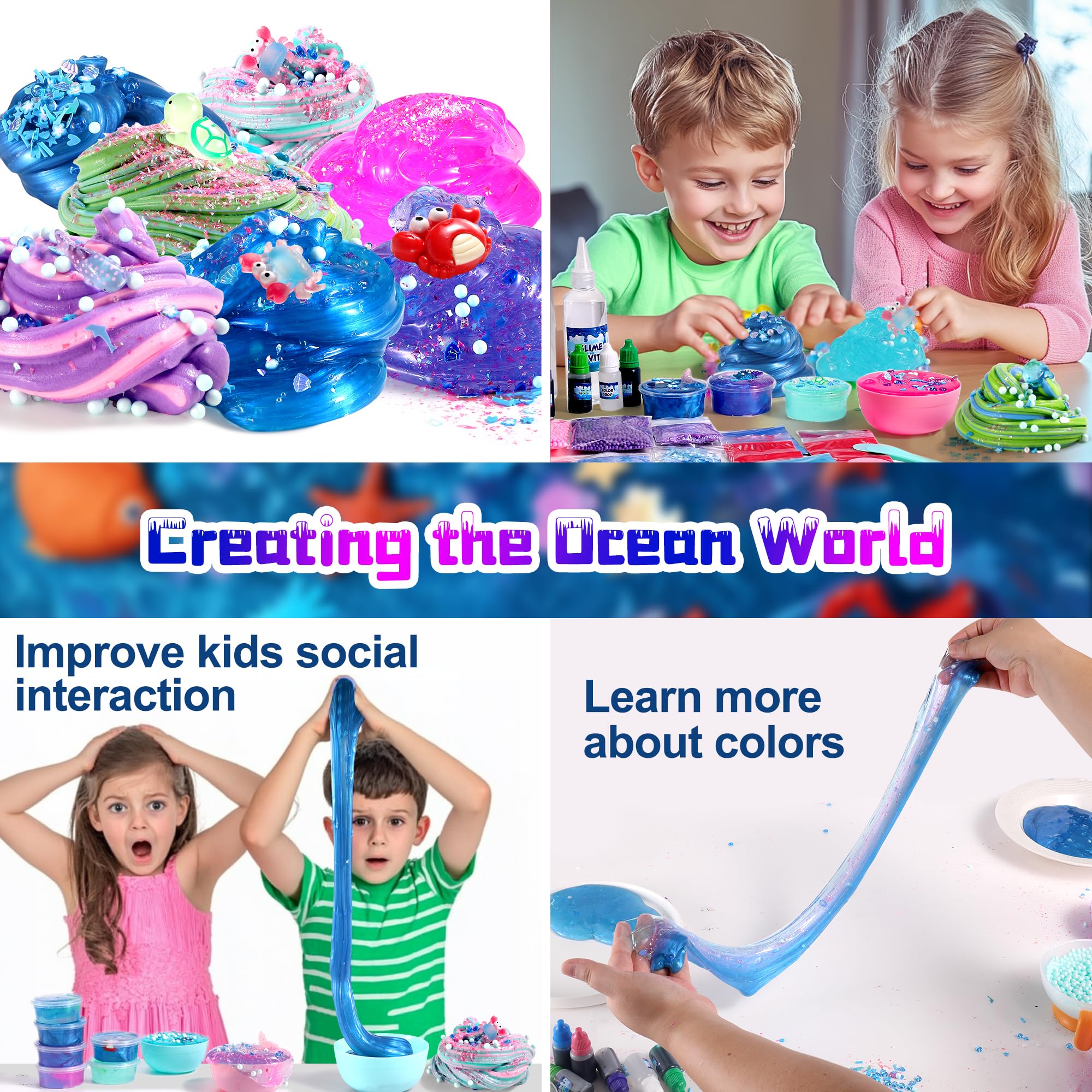 fsutvitg ocean slime kit glitter close-up showcases sparkle for imaginative play