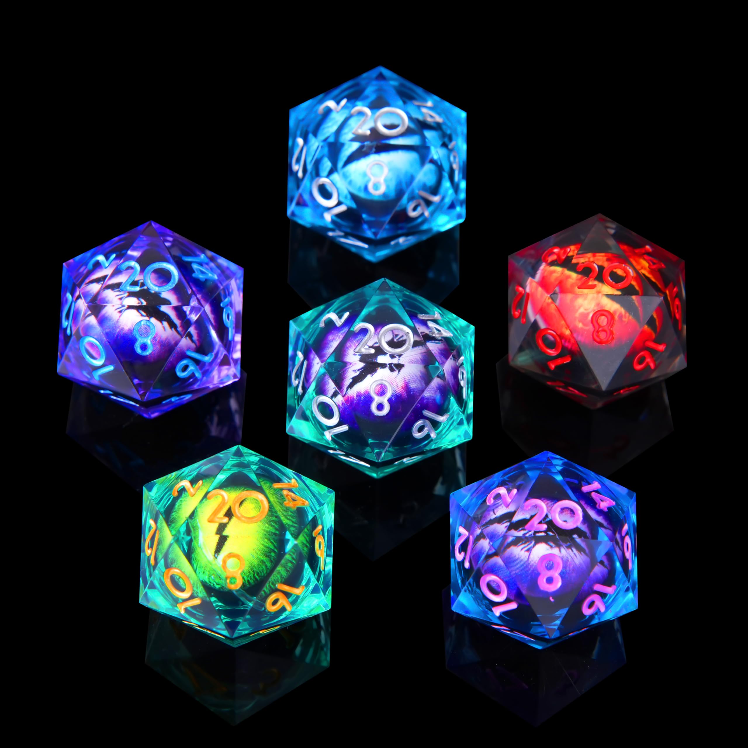 FTNNGIME Colorful D20 set enhances visibility and identification during play