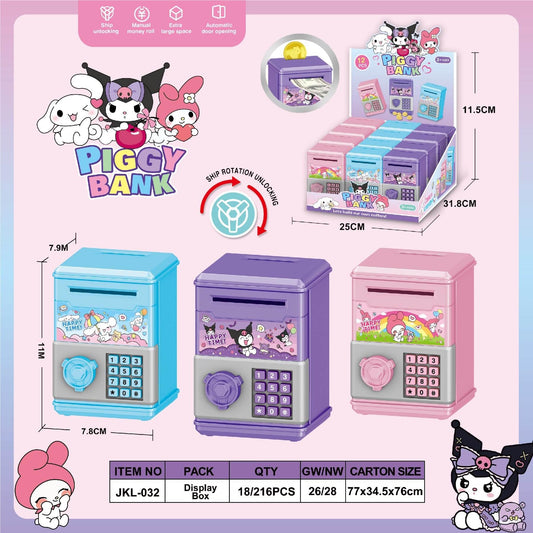 FUAN Kawaii Mini Piggy Bank digital display helps track deposits.